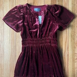 NWT Anthropologie Somerset Maxi Velvet Dress